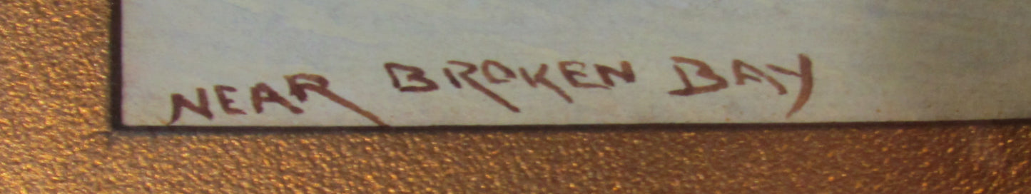 John Hemy Watercolour "Near Broken Bay" c1930