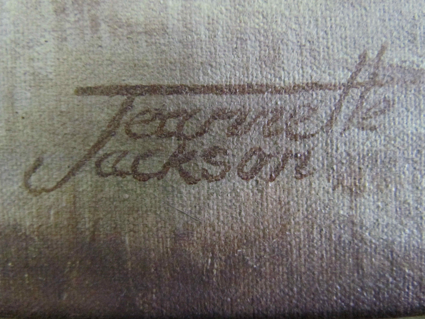 J Jackson South African Artist Oil On Board Of A Landscape Near Bulawayo