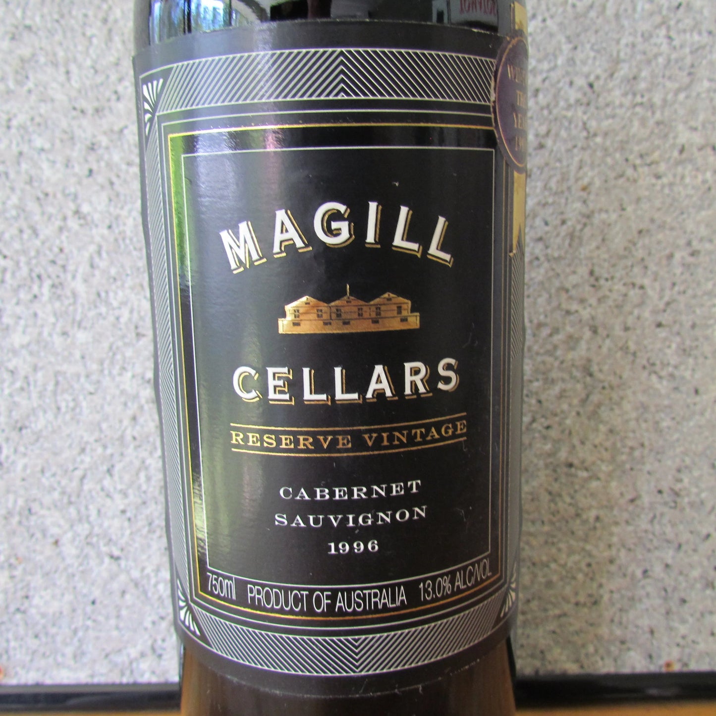 1996 Magill Cellars  Cabernet Savignon  Black Label Reserve Vintage 750 ml