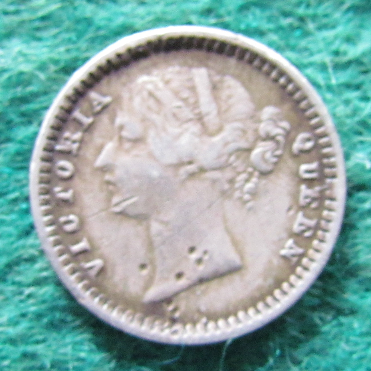 East India Company 1841 2 Annas Queen Victoria Coin