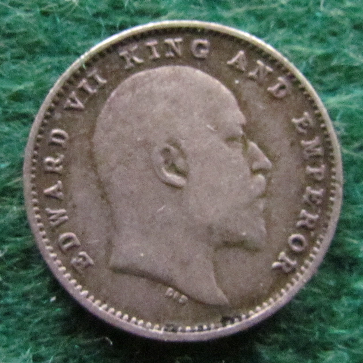 India 1903 Two 2 Annas Coin King Edward VII
