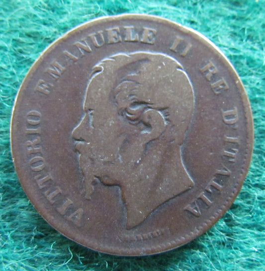 Italy 1861 M 5 Centesimi Coin - Vittorio Emanvelle II