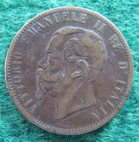 Italy 1867 N 10 Centesimi Coin - Vittorio Emanvelle II
