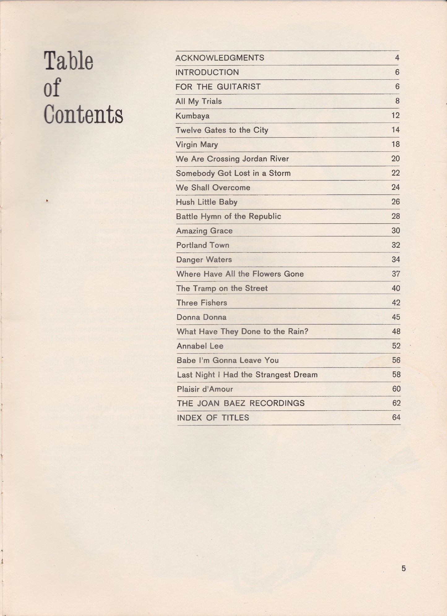 Joan Baez Songs For Our Times 1967