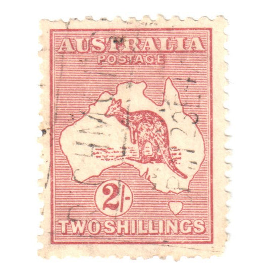 Australian 1915 2/- 2 Shilling Maroon Kangaroo Stamp Perf: 11.5-12