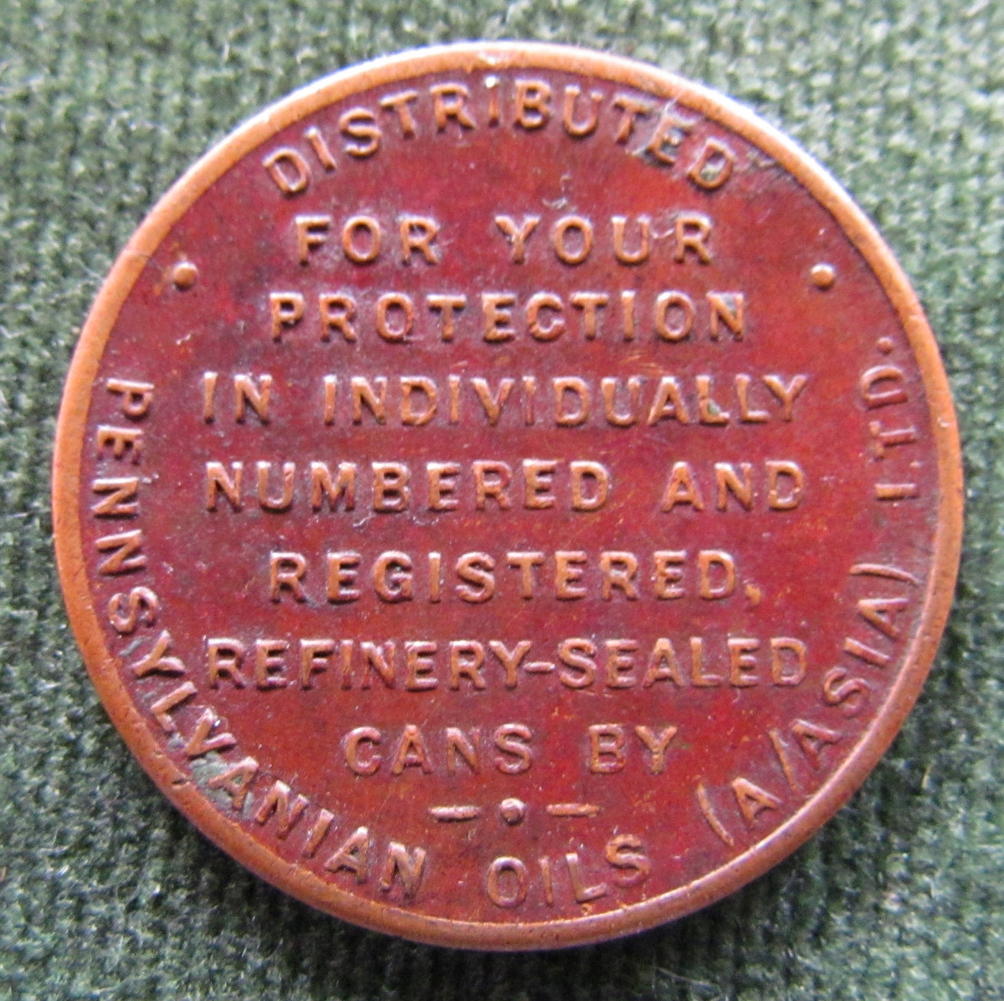 Kendall Oil Good Luck Token