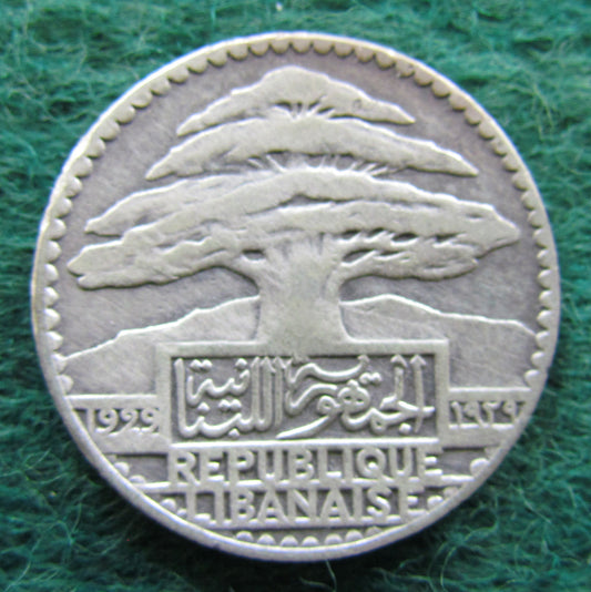Lebanese 1929 25 Piastres Coin