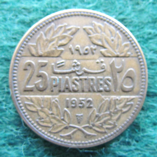Lebanese 1952 25 Piastres Coin