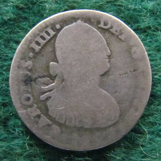 Mexican Mexico 1803 1/2 Reale Coin - Carlos IIII