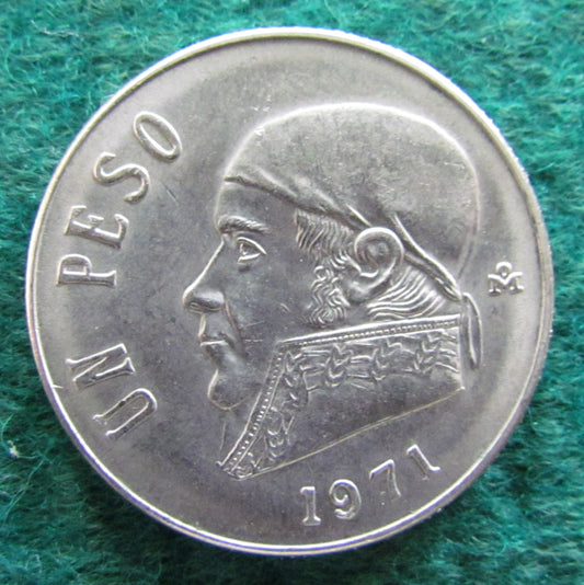 Mexican Mexico 1971 1 Peso Coin - Circulated
