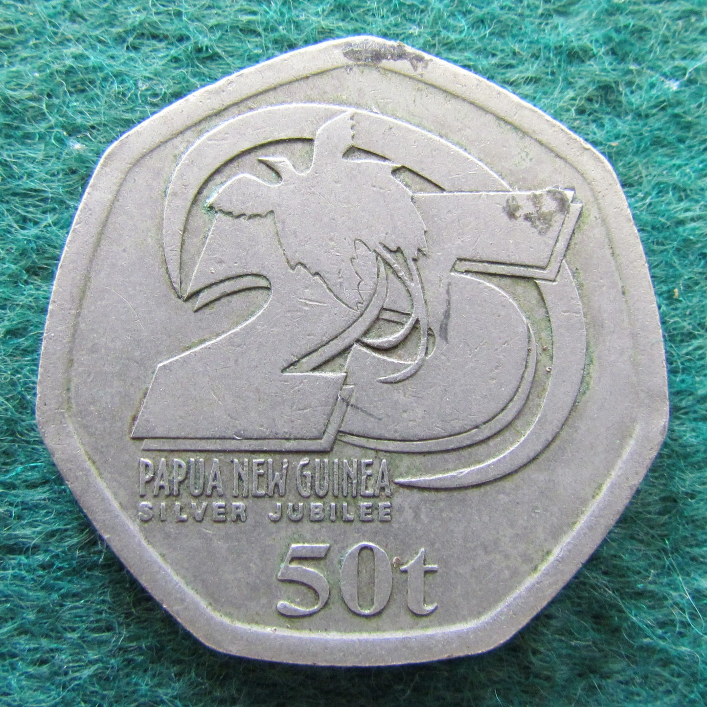 New Guinea 2000 50 Toea Coin 25th Silver Anniversary Of Independence