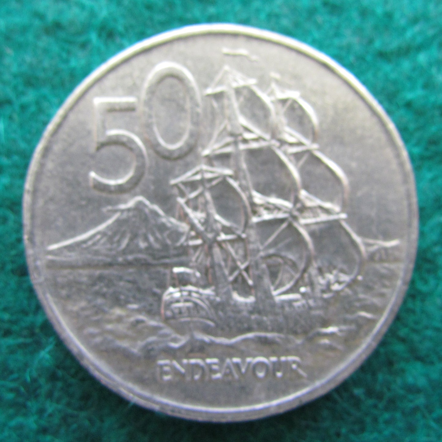 New Zealand 1974 50 Cent Queen Elizabeth Coin