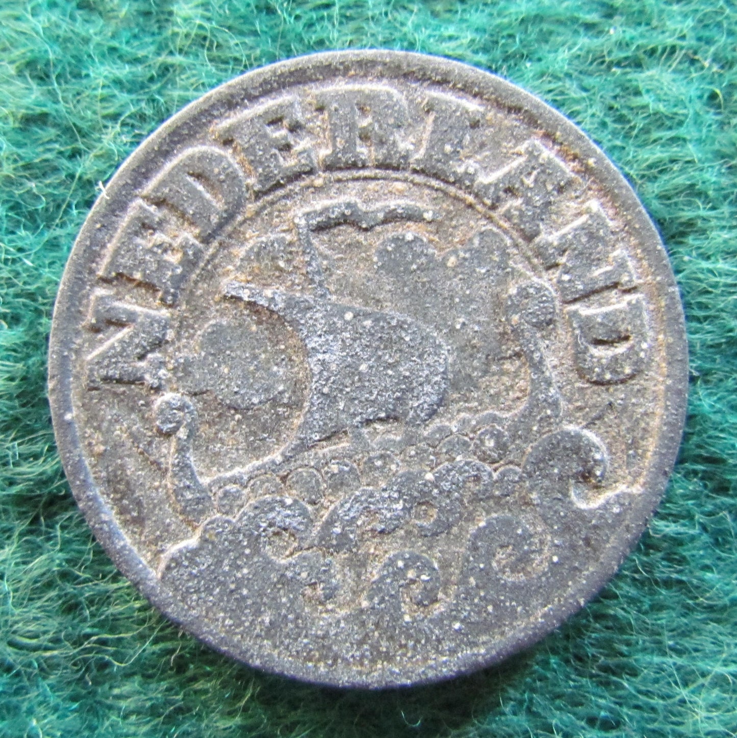 Netherlands 1941 25 Cent Coin - WWII Currency - Circulated