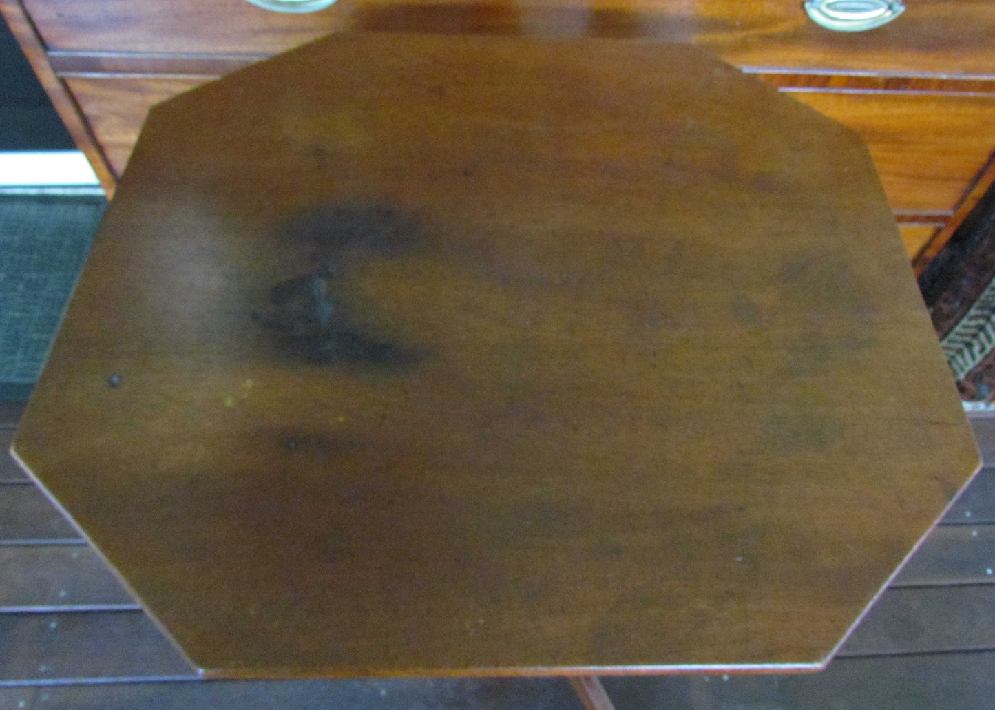 Australian Red Cedar Turned Column Wine Table With Canted Corners c1860