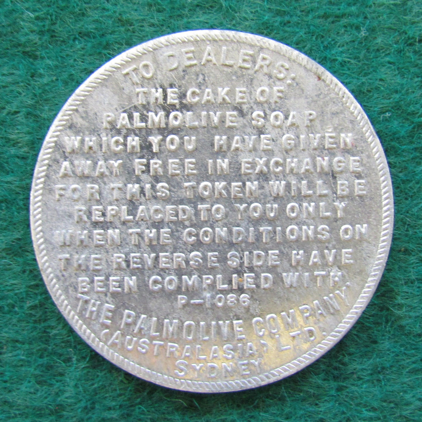 Palmolive Soap Token Sydney