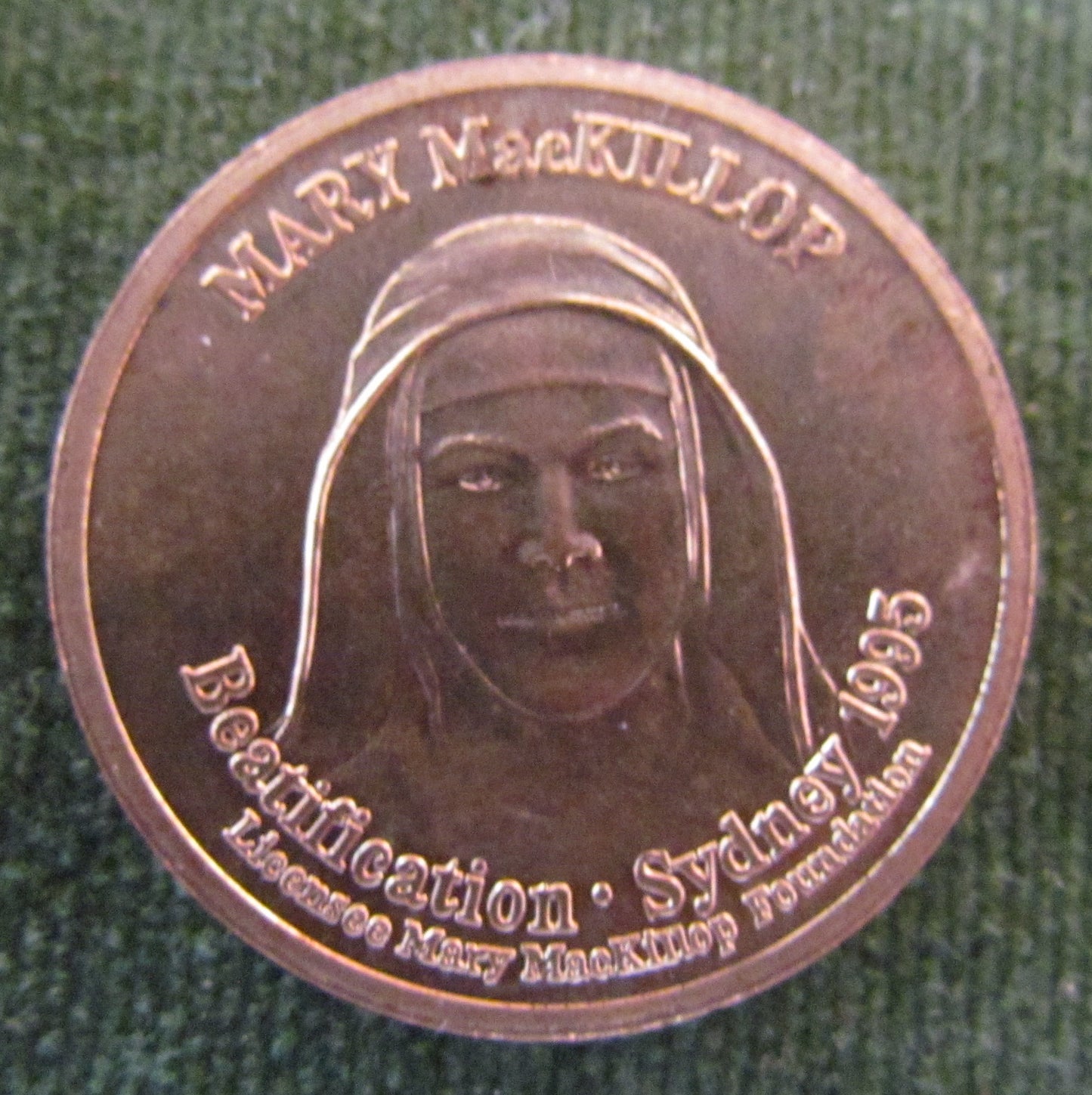 Pope John Paul II & Mary MacKillop Medallion 1995 - Sunday Telegraph