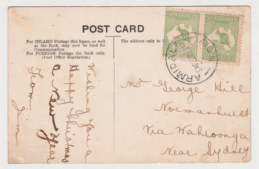 Postcard Racecourse Falls Armidale New South Wales B Weaver Postmarked 1913
