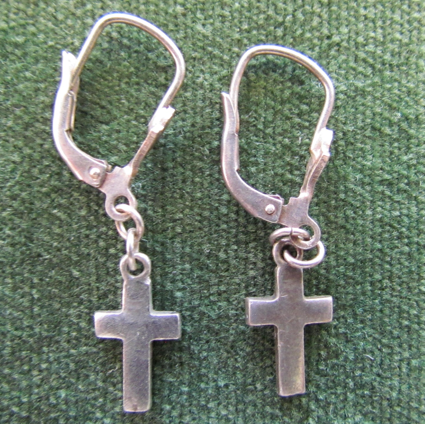 Marcasite Crucifix Earrings For Pierced Ears