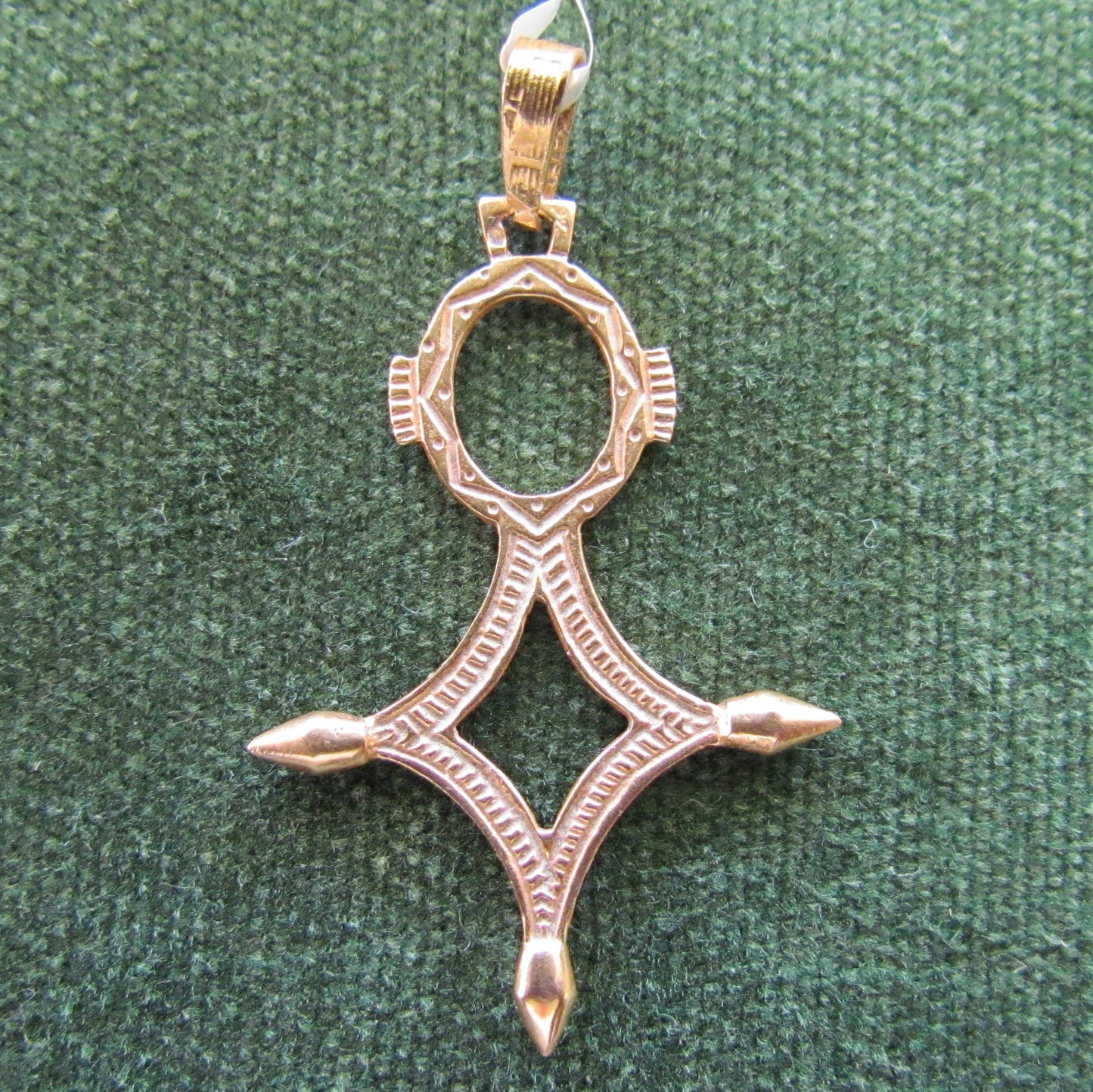 9ct Gold Coptic Style Crucifix Pendant With Bale