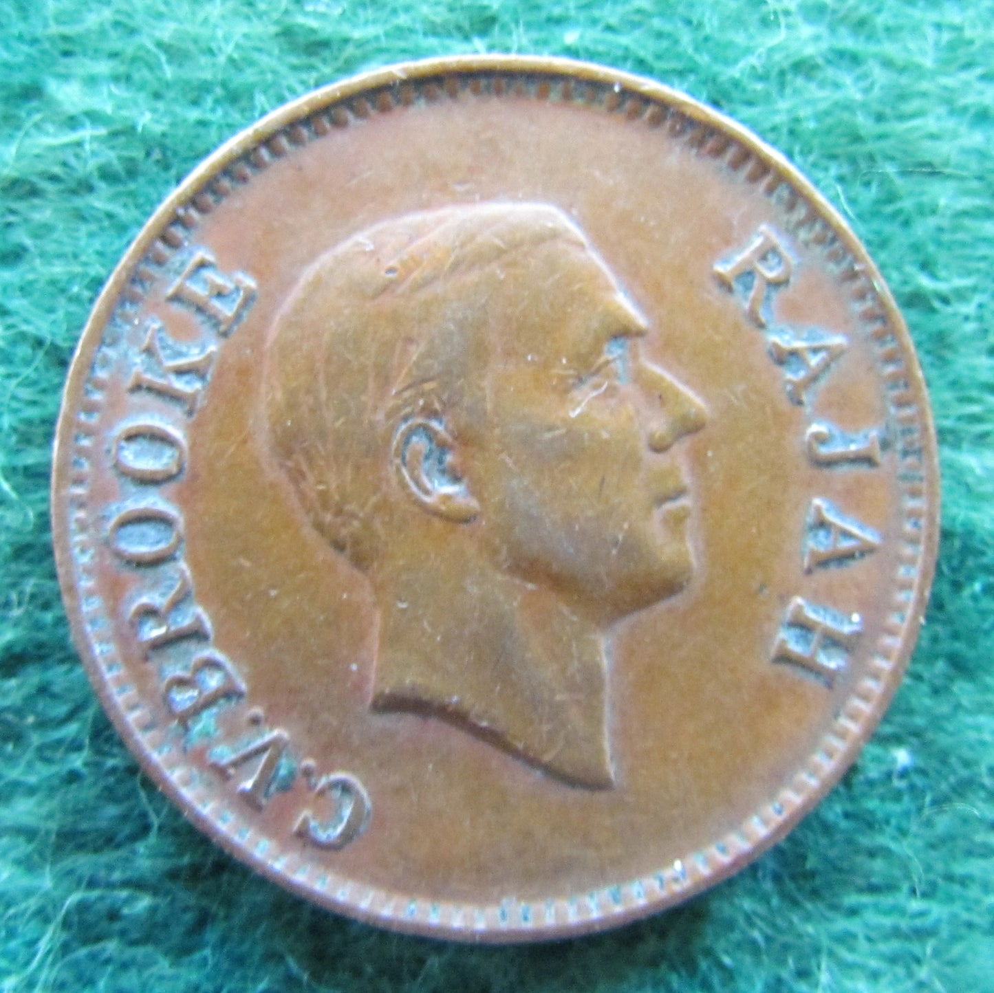 Sarawak 1927 H 1 Cent Coin C V Brooke Rajah