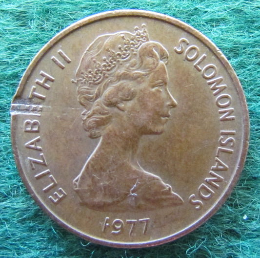 Solomon Islands 1977 2 Cent Coin Queen Elizabeth II - Circulated