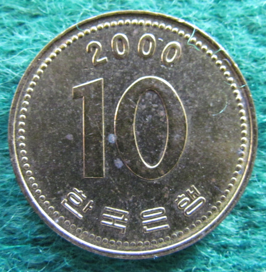 South Korea 2000 10 Won Coin - Circulated