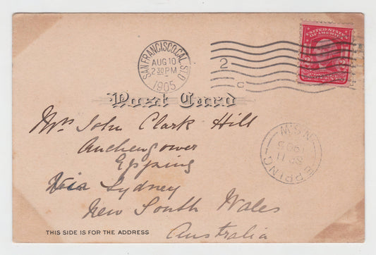 Postcard St Francis Hotel San Francisco Postmarked 1905