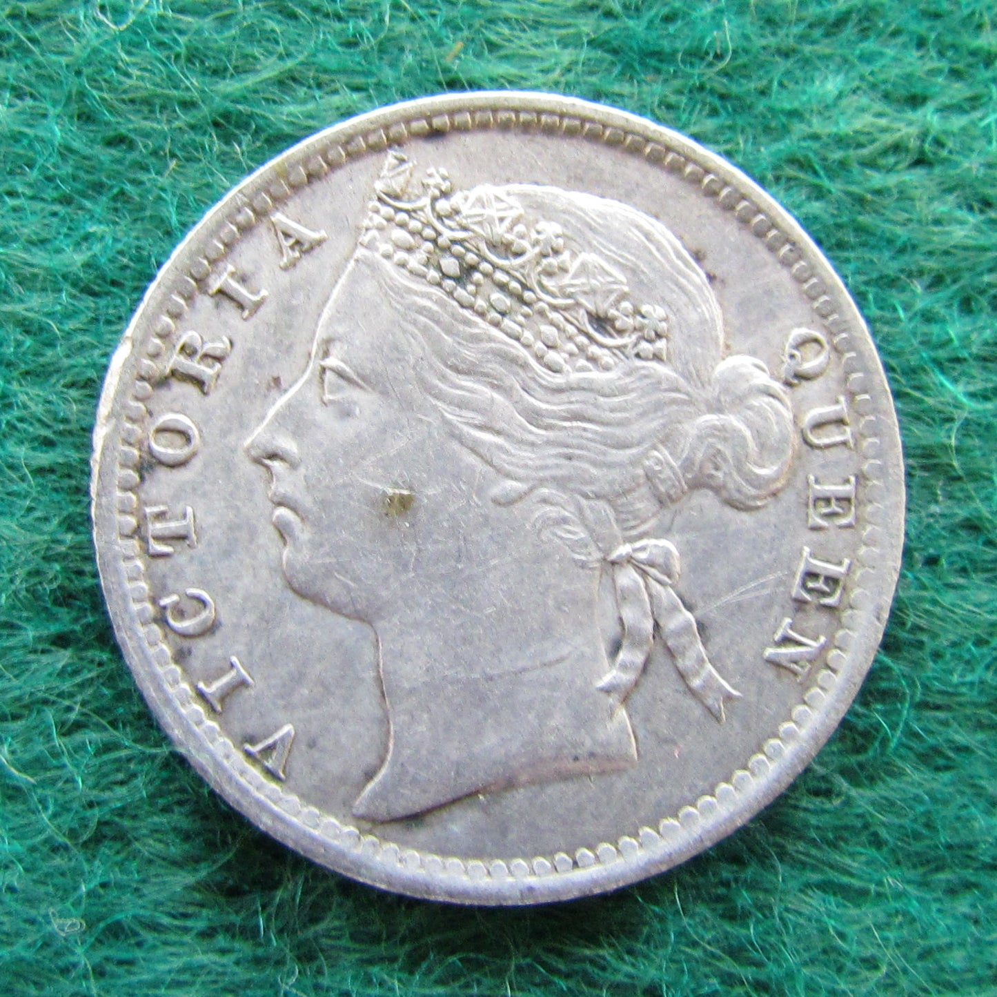 Straits Settlements 1895 10 Cent Queen Victoria Coin