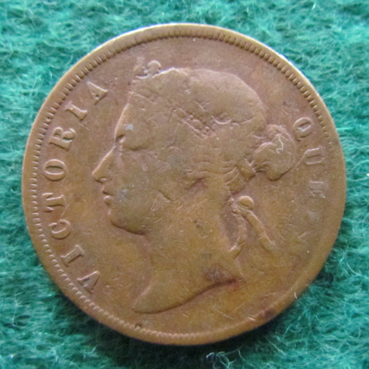 Straits Settlements 1885 1 Cent Queen Victoria Coin