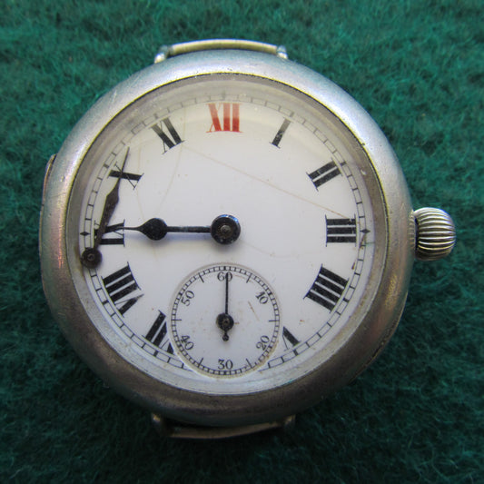 Nickle Plated Swiss Made Wristwatch 33.6mm Case Diameter