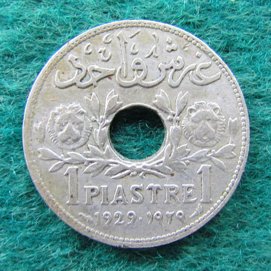 Syria 1929 1 Piastre Coin - Circulated