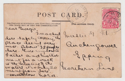 Postcard The Witches Glen Mt Victoria New South Wales Postmarked 1908