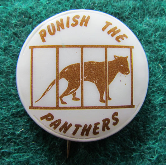 NRL Scanlens Anti Supporter Badges 1968 - Punish The Panthers