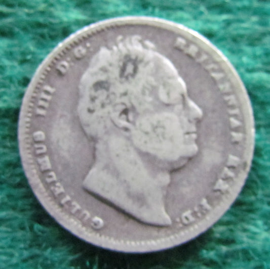 GB British UK English 1834 Sixpence King George IV Coin