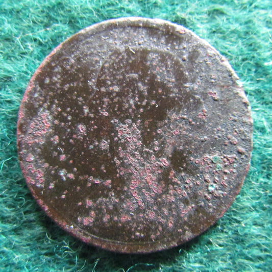 GB British UK English 1864 Half Penny Queen Victoria Coin - Ribbon Head