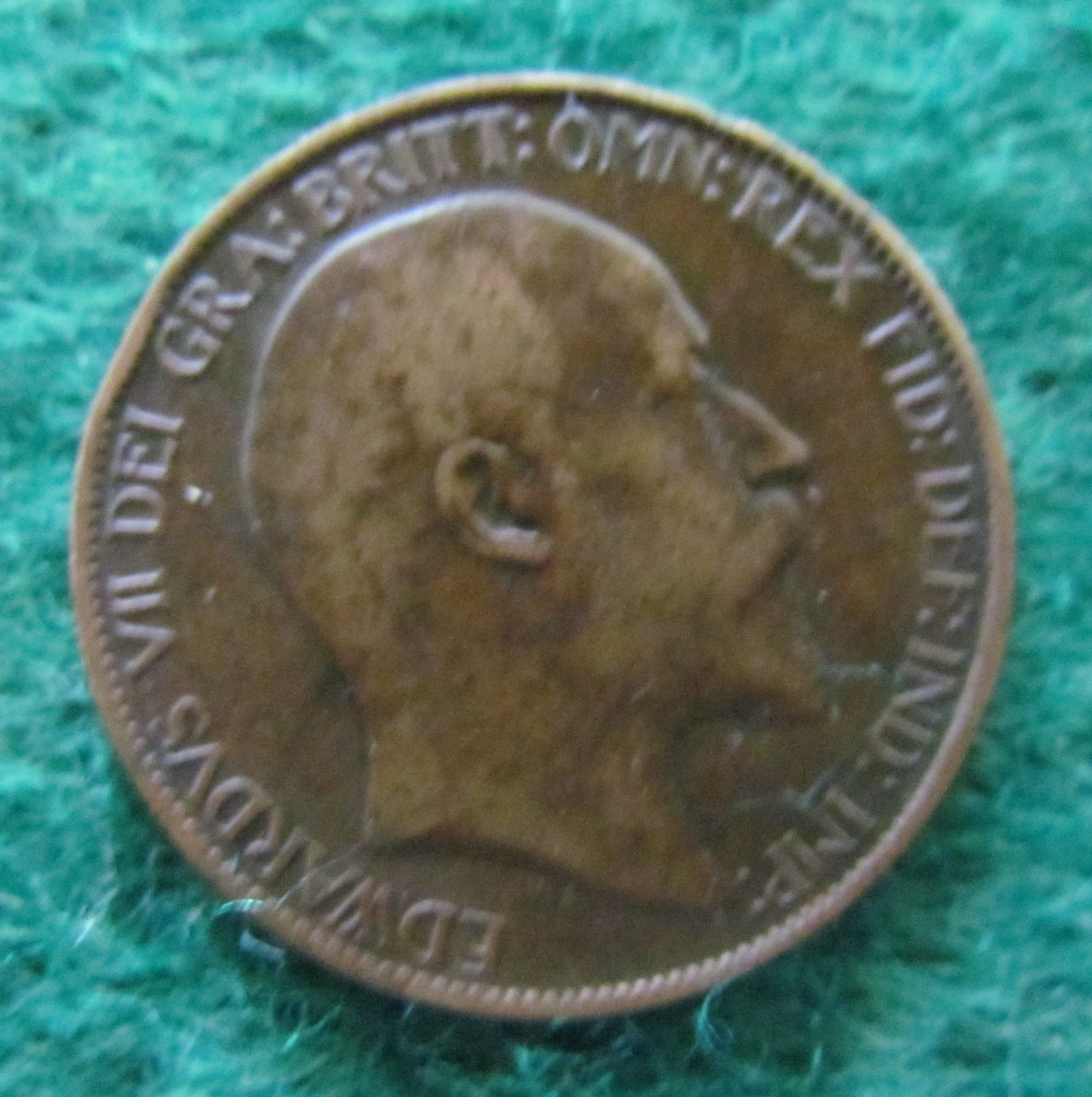 GB British UK English 1906 Half Penny King Edward VII Coin Circulated