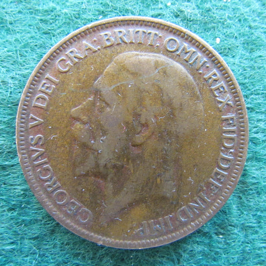 GB British UK English 1927 Penny King George V Coin