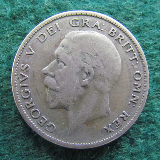 GB British UK English 1929 Half Crown King George V Coin