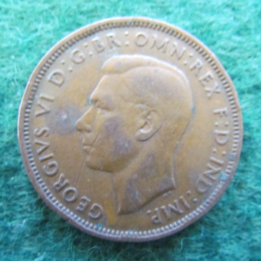 GB British UK English 1943 Half Penny King George VI Coin