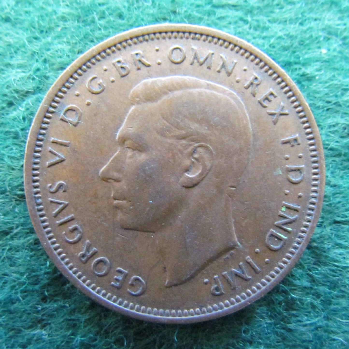 GB British UK English 1945 Half Penny King George VI Coin