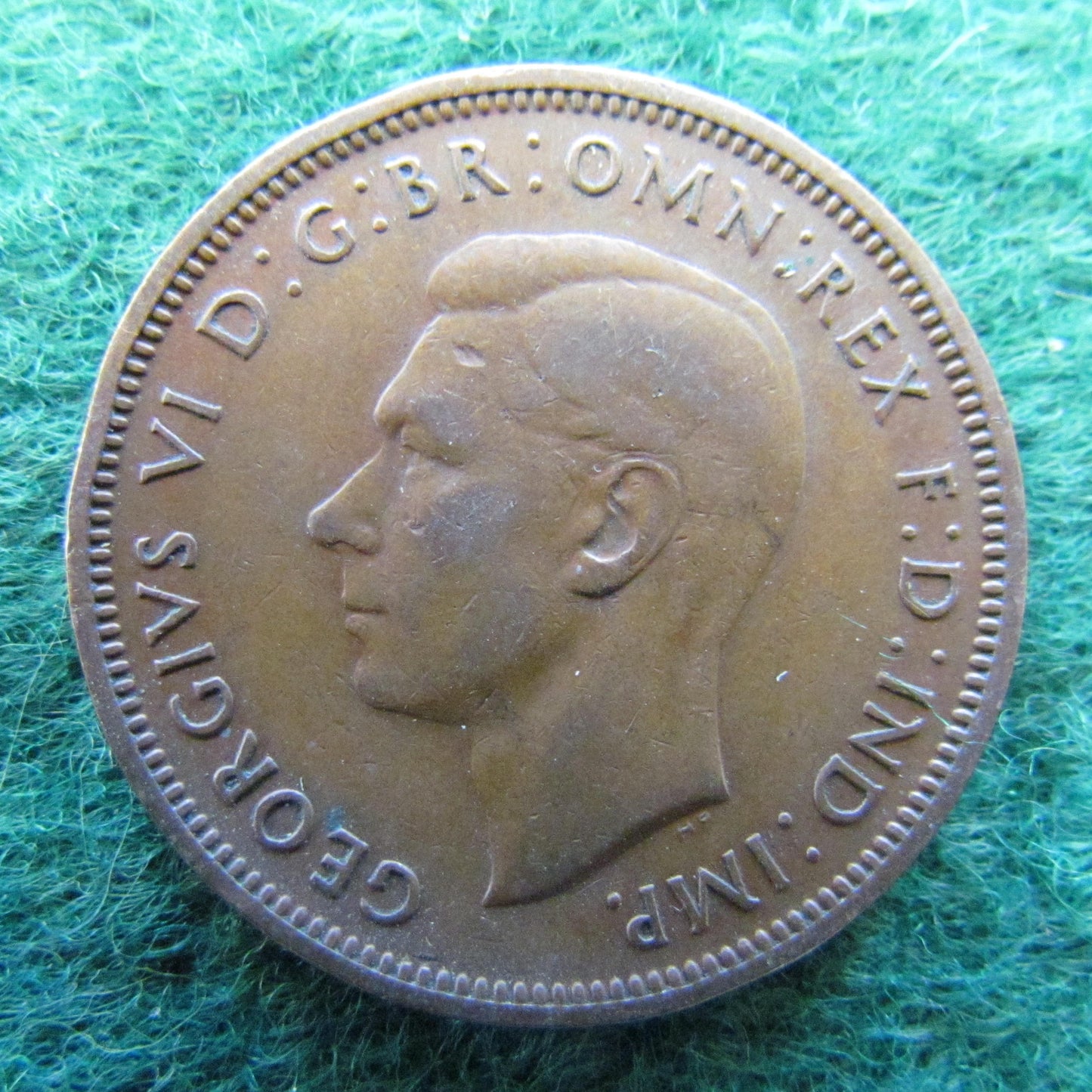 GB British UK English 1947 Half Penny King George VI Coin