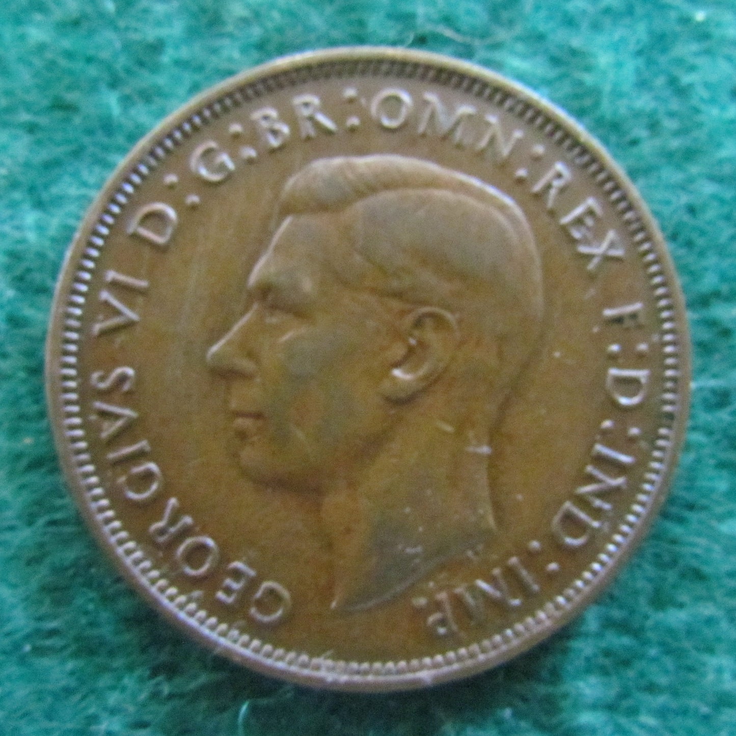 GB British UK English 1947 Penny King George VI Coin