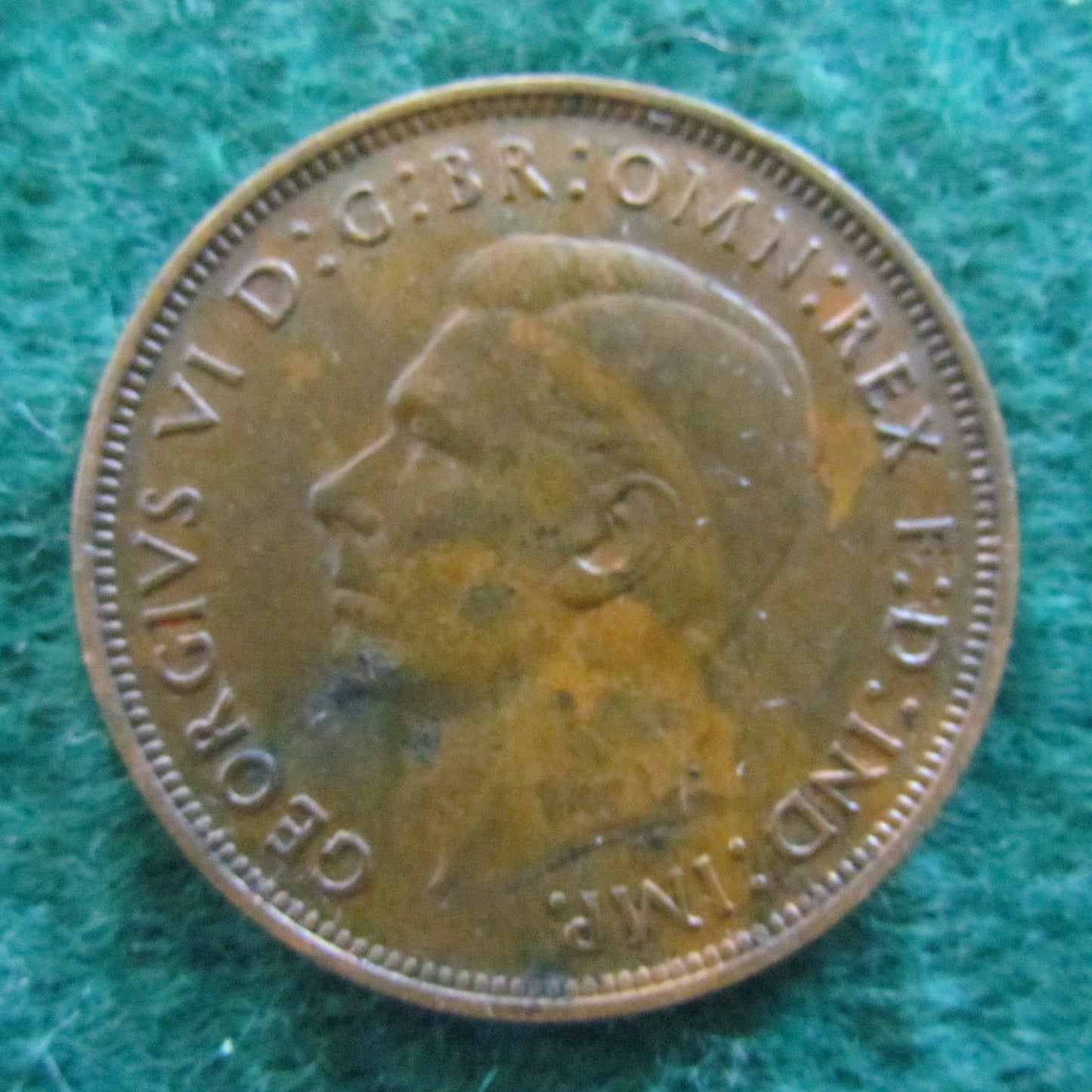 GB British UK English 1948 Penny King George VI Coin