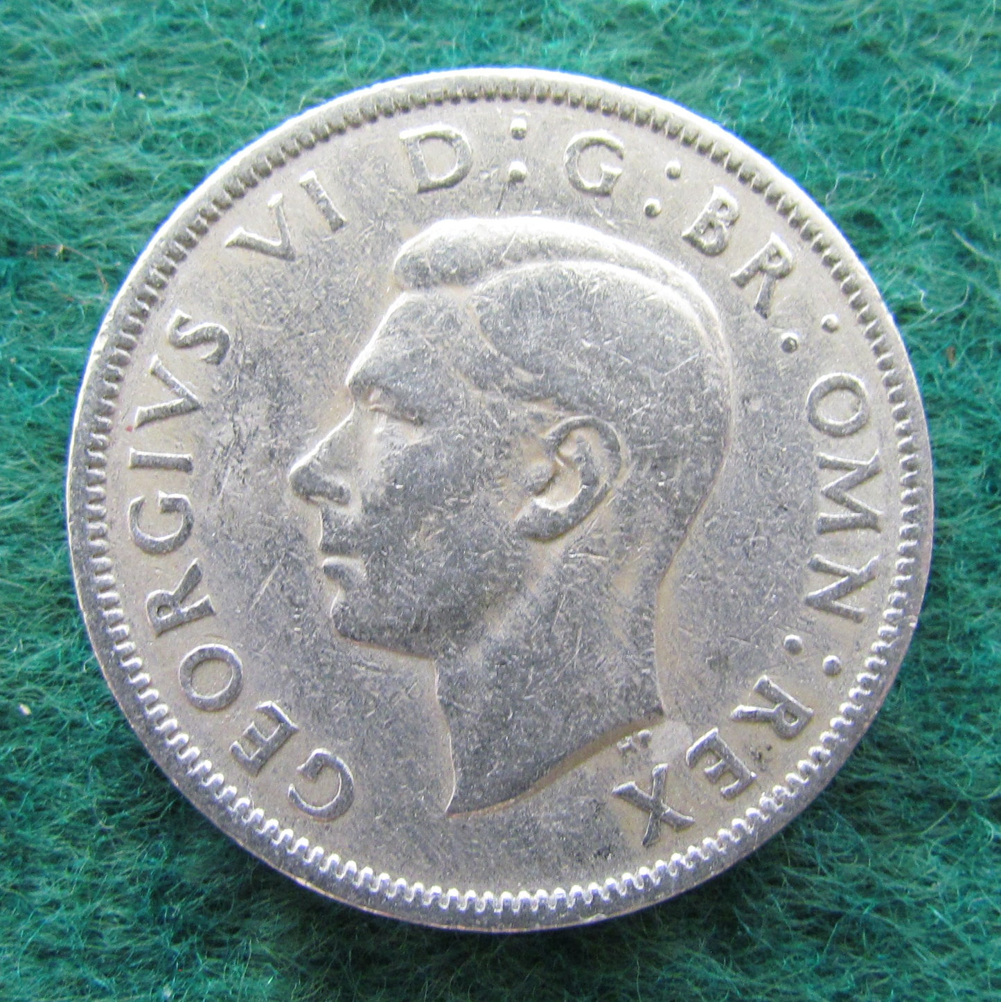 GB British UK English 1948 2 Shilling King George VI Coin