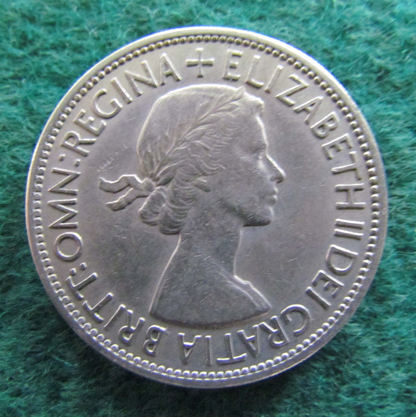 GB British UK English 1953 Half Crown Queen Elizabeth II Coin