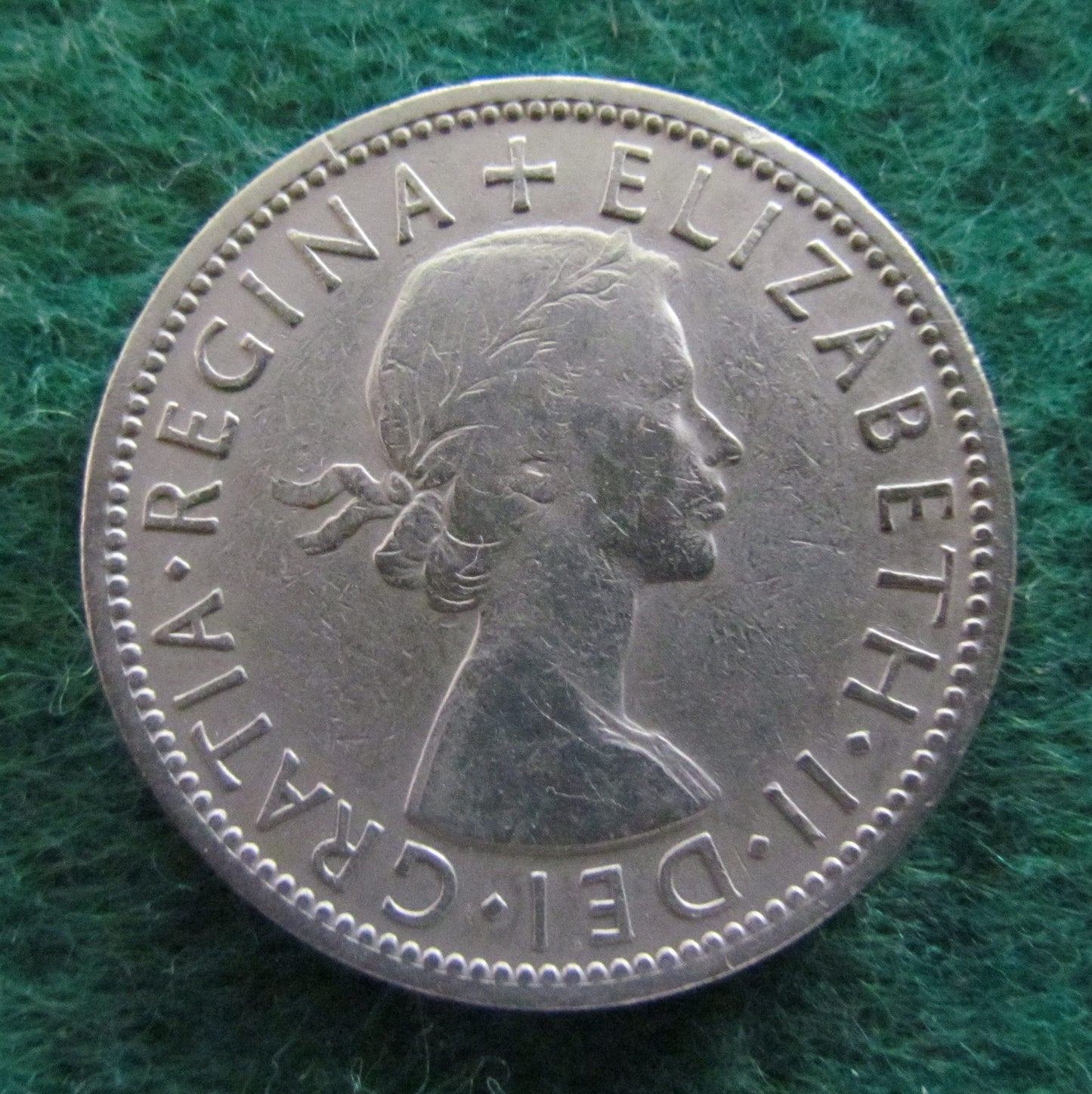 GB British UK English 1955 2 Shilling Queen Elizabeth II Coin