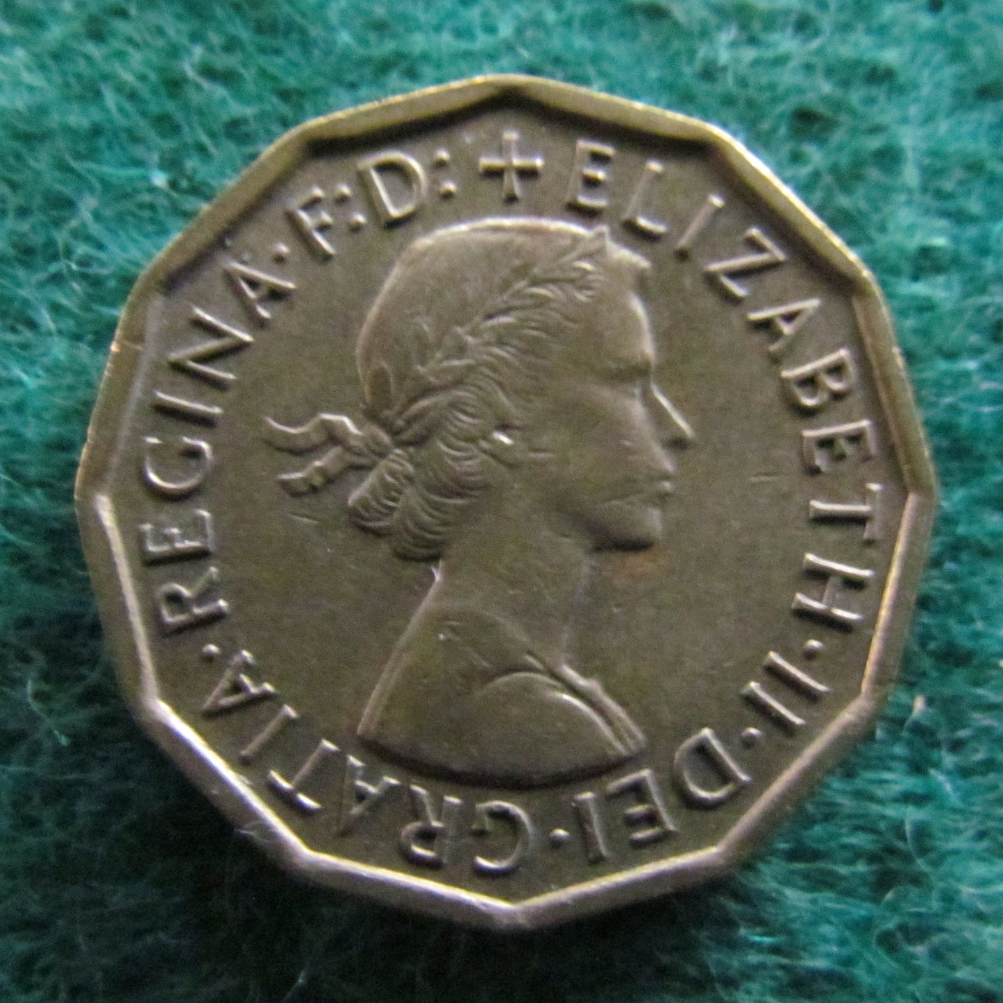 GB British UK English 1961 Threepence Queen Elizabeth II Coin