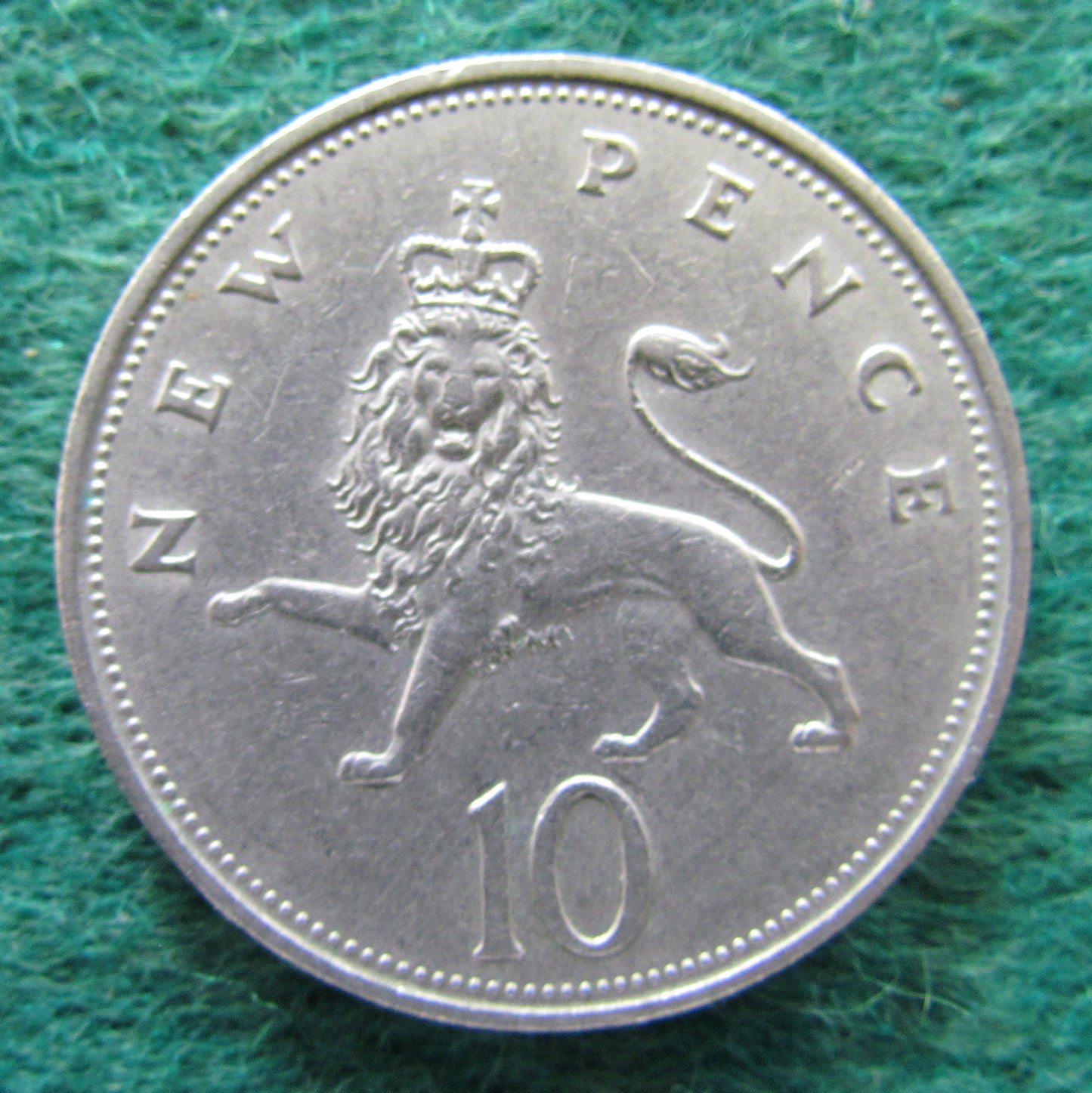GB British UK English 1968 10 New Pence Queen Elizabeth II Coin - Circulated
