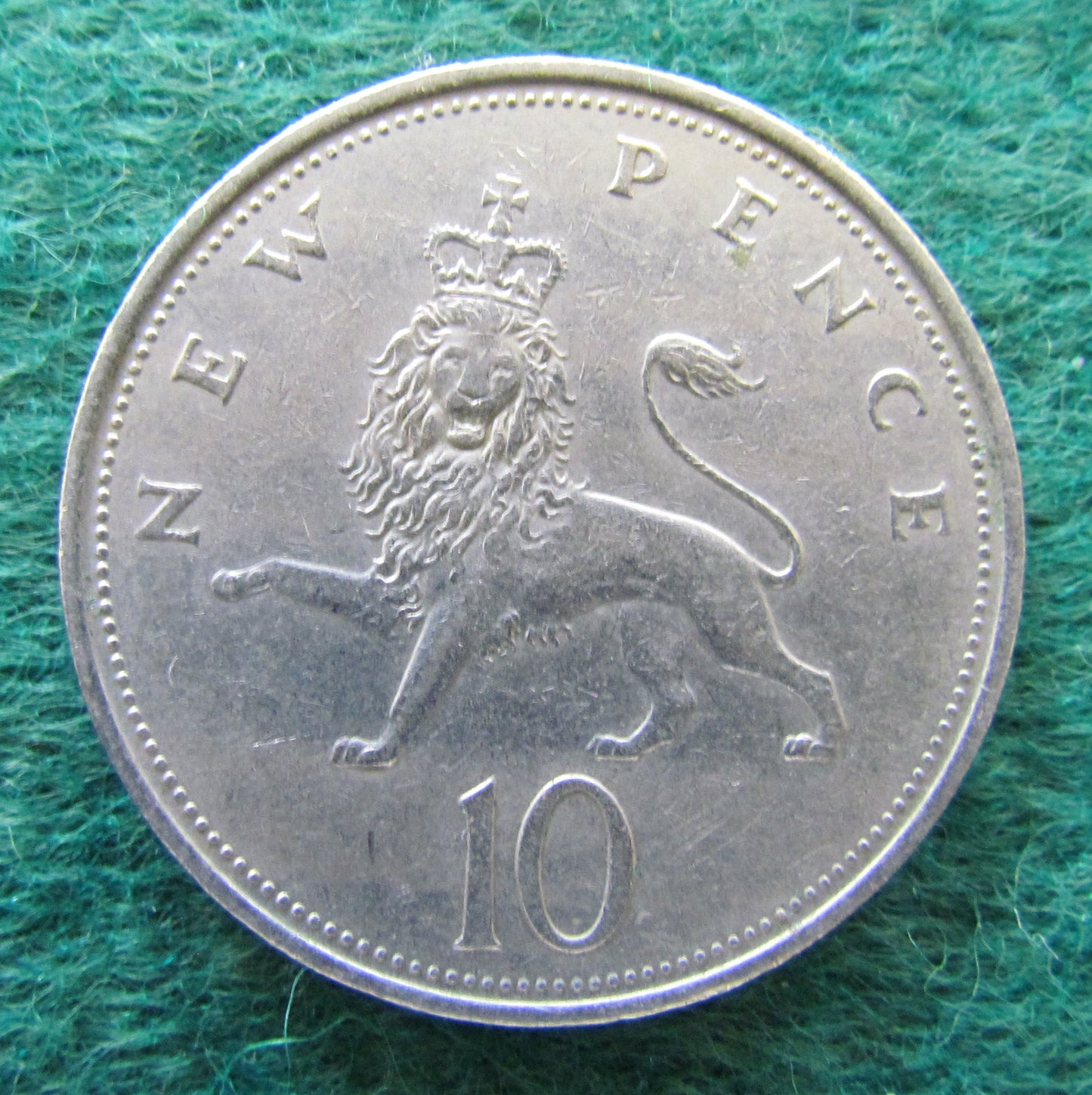 GB British UK English 1971 10 New Pence Queen Elizabeth II Coin - Circulated