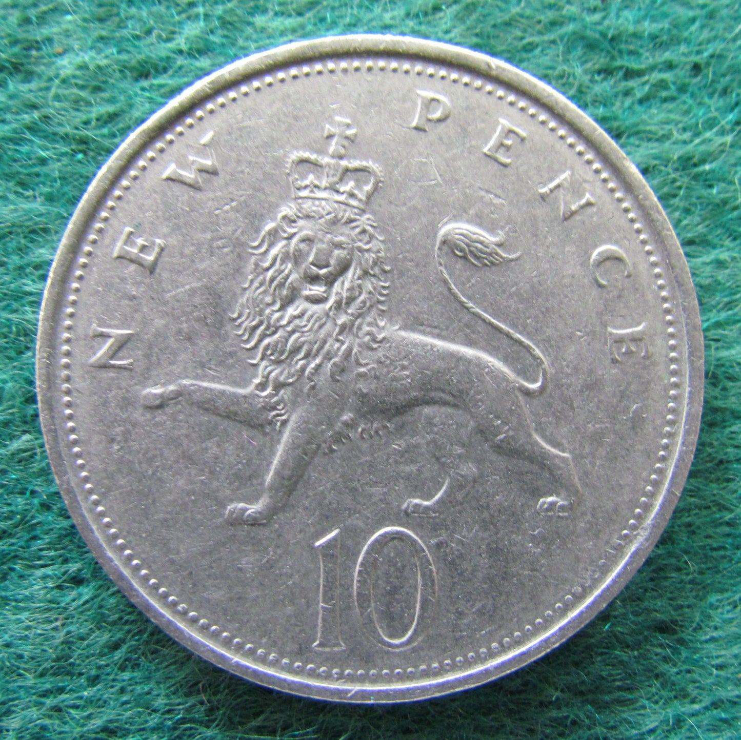 GB British UK English 1974 10 New Pence Queen Elizabeth II Coin